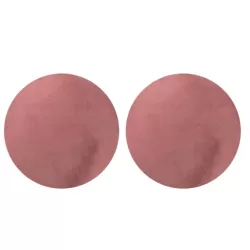 Sottopiatto tondo in velluto Cm.33 set 2 pezzi, Rosa antico - Wosde