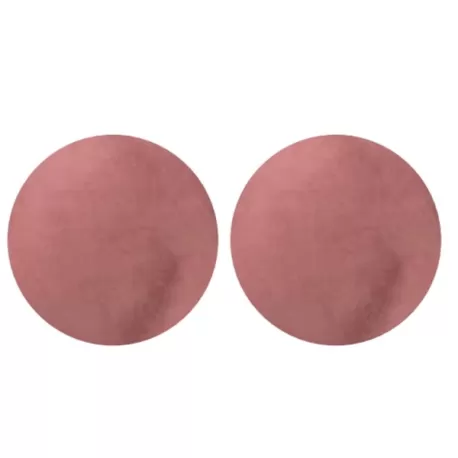 Sottopiatto tondo in velluto Cm.33 set 2 pezzi, Rosa antico - Wosde