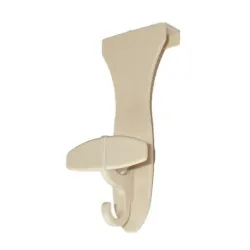 Appendiabiti avorio Cm.8x17 con fissaggio ad incastro su porte con spessore Mm.18