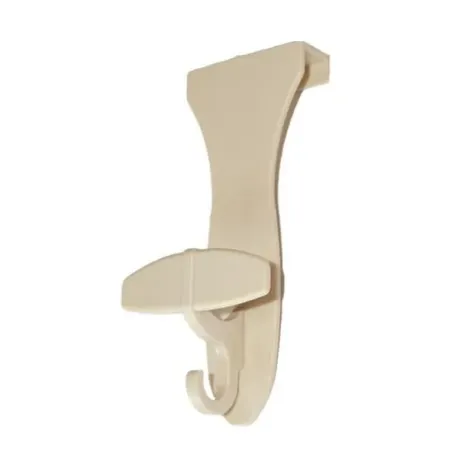 Appendiabiti avorio Cm.8x17 con fissaggio ad incastro su porte con spessore Mm.18