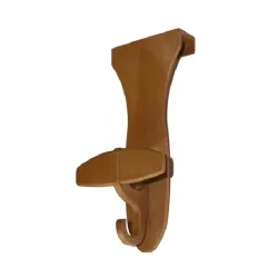 Appendiabiti marrone Cm.8x17 con fissaggio ad incastro su porte con spessore Mm.18