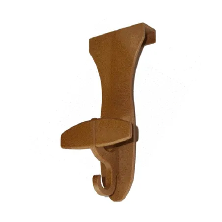 Appendiabiti marrone Cm.8x17 con fissaggio ad incastro su porte con spessore Mm.18