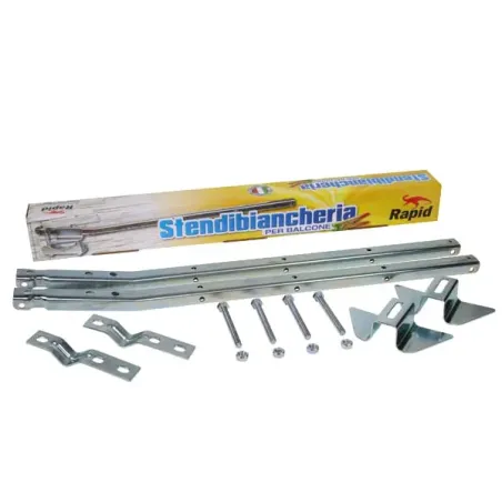 Stendibiancheria a staffa per balcone in acciaio zincato