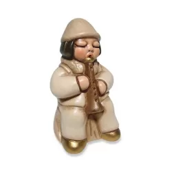 Suonatore seduto di piffero presepe classico, champagne - Thun