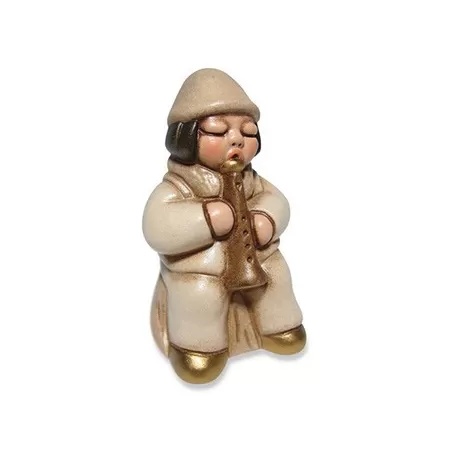 Suonatore seduto di piffero presepe classico, champagne - Thun