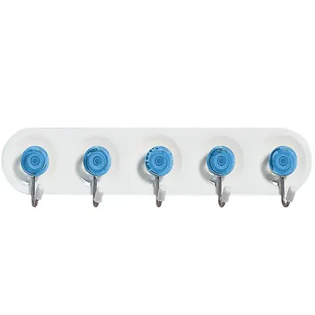Gancio adesivo 5 posti Cm. 18,5x4,5
