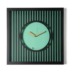 Orologio Tiffany grande, Nero/verde acqua - Arti e Mestieri