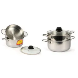 Set vapore inox induzione Cm.20 Daisy