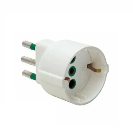 Adattatore schuko spina 16 amper bianco