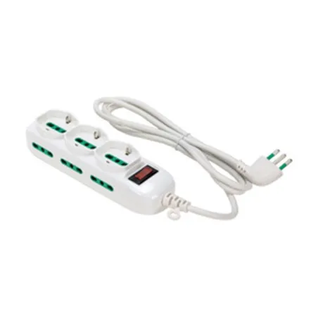 Multipresa 6 prese bipasso laterali e 3 prese bipasso/schuko+interruttore spina 10 amper