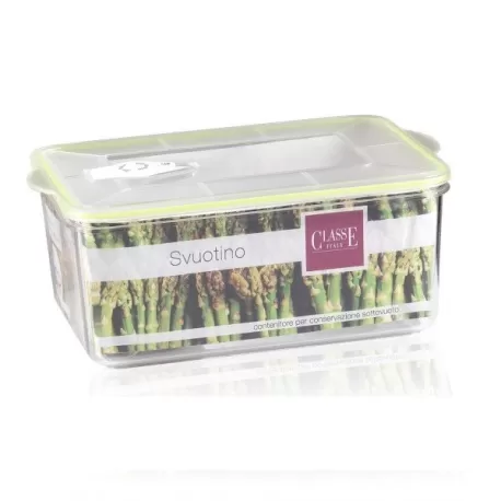 Contenitore sottovuoto rettangolare lt. 2,6 con valvola - Classe