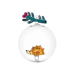 Woodland Tales, Palla di Natale fiori rossi e riccio - Ichendorf