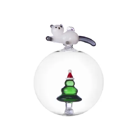 Tabby Cat, Palla di natale gatto e albero di Natale - Ichendorf