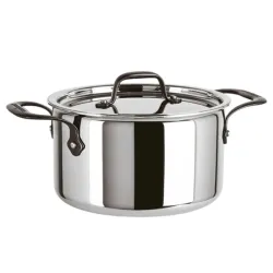 Home Chef, Casseruola alta 2 maniglie con coperchio Cm.16 - Sambonet