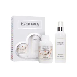 Essenza per Bucato Ml.250 + Deotessuto Spray, Horotwins Bianco Latte - Horomia