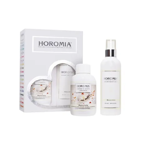 Essenza per Bucato Ml.250 + Deotessuto Spray, Horotwins Bianco Latte - Horomia