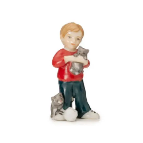 Bimbo in piedi con gattini - Royal Copenhagen