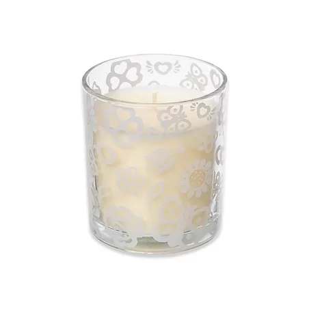 Candela in vasetto di vetro medio muschio bianco - Thun