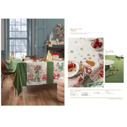 Villaggio, Tovaglia antimacchia Cm.155x230, 8 posti - L'oca Nera 2