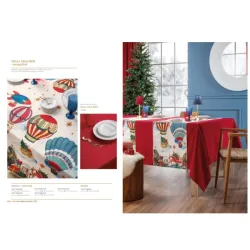 Mongolfiere, Tovaglia antimacchia Cm.155x270, 10 posti - L'oca Nera 2