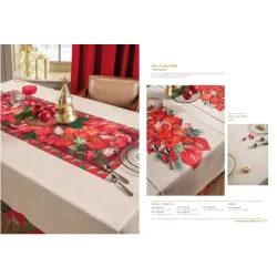 Melograni, Tovaglia antimacchia Cm.155x270, 10 posti - L'oca Nera 2