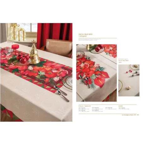 Melograni, Tovaglia antimacchia Cm.155x270, 10 posti - L'oca Nera