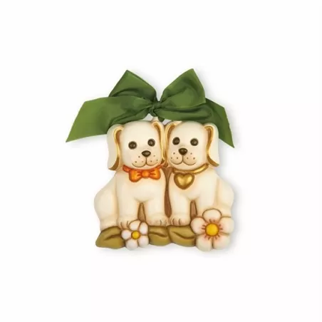 Formella media coppia cagnolini - Thun