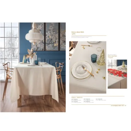 Gelso, Tovaglia antimacchia Cm.155x320, 12 posti - L'oca Nera