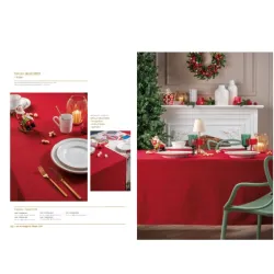 Rosso, Tovaglia antimacchia Cm.155x155, 4 posti - L'oca Nera 2