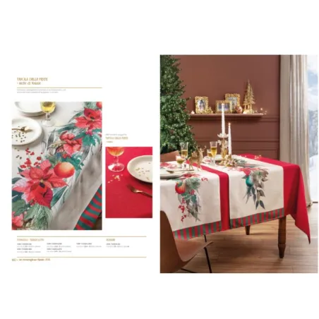 Stelle di Natale, Runner Cm.155x50, 2 posti - L'oca Nera