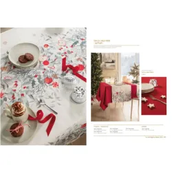 Agrifoglio, Tovaglia antimacchia Cm.155x180, 6 posti - L'oca Nera 2