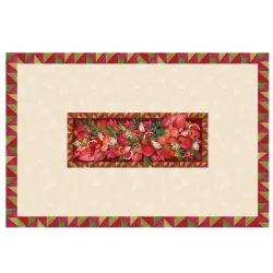 Melograni, Tovaglia antimacchia Cm.155x320, 12 posti - L'oca Nera