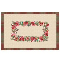 Stelle di Natale, Tovaglia antimacchia Cm.155x270, 10 posti - L'oca Nera