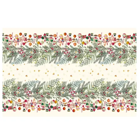 Vischio, Tovaglia antimacchia Cm.155x180, 6 posti - L'oca Nera