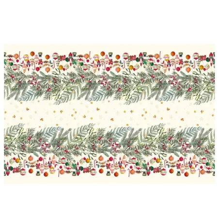 Vischio, Tovaglia antimacchia Cm.155x320, 12 posti - L'oca Nera