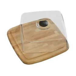 Copriformaggio quadrato in legno Cm.31x31