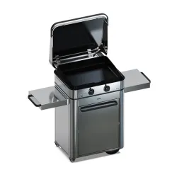 Carrello da esterno con plancha a Gas - Enosing - Plancha a Gas Cm.65, Inox - Eno 2