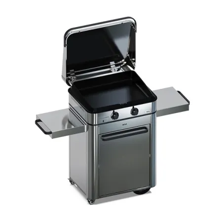 Carrello da esterno con plancha a Gas - Enosing - Plancha a Gas Cm.65, Inox - Eno