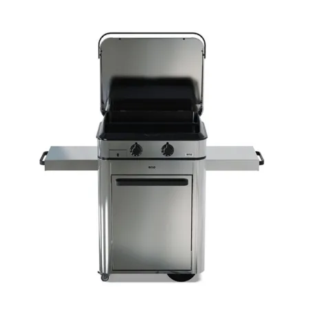 Carrello da esterno con plancha a Gas - Enosing - Plancha a Gas Cm.65, Inox - Eno