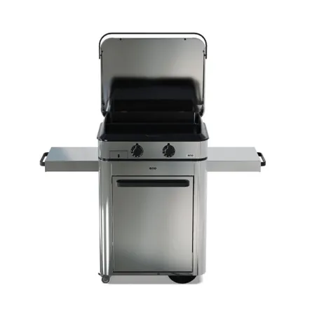 Carrello da esterno con plancha a Gas - Enosing - Plancha a Gas Cm.65, Inox - Eno