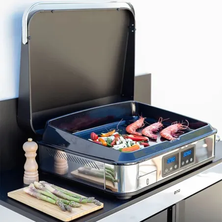 Coperchio da esterno - Enosing - Coperchio da esterno Cm.65, Nero e inox - Eno