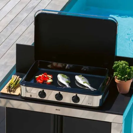 Plancha a Gas - Enosing - Plancha a Gas Cm.80, Inox - Eno