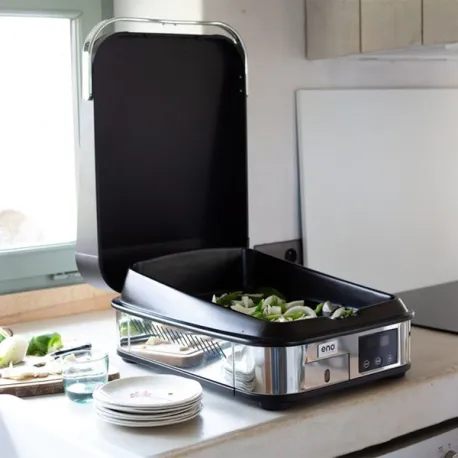 Plancha elettrica - Enosing - Plancha elettrica Cm.40, Nero - Eno