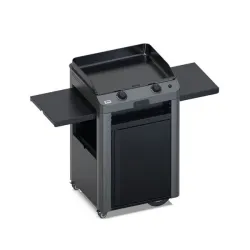 Carrello da esterno con plancha a Gas - Fusion - Plancha a Gas Cm.60, Grigio scuro - Eno 2