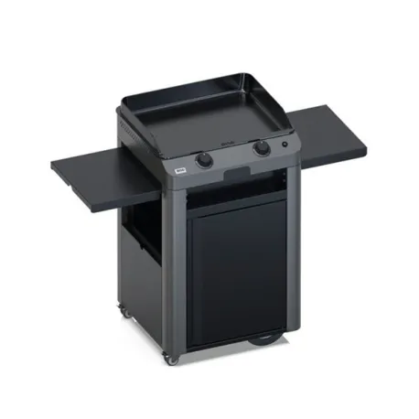 Carrello da esterno con plancha a Gas - Fusion - Plancha a Gas Cm.60, Grigio scuro - Eno