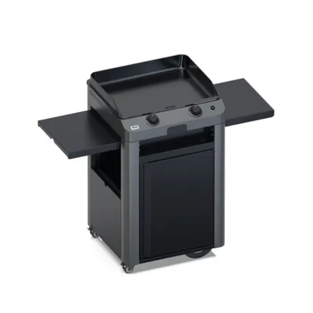 Carrello da esterno con plancha a Gas - Fusion - Plancha a Gas Cm.60, Grigio scuro - Eno