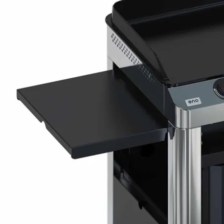 Carrello da esterno con plancha a Gas - Fusion - Plancha a Gas Cm.60, Nero e inox- Eno