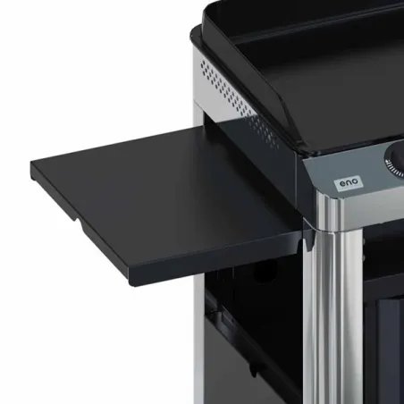 Carrello da esterno con plancha a Gas - Fusion - Plancha a Gas Cm.60, Nero e inox- Eno