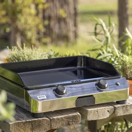 Plancha a Gas - Fusion - Plancha a Gas Cm.60, Nero e inox - Eno