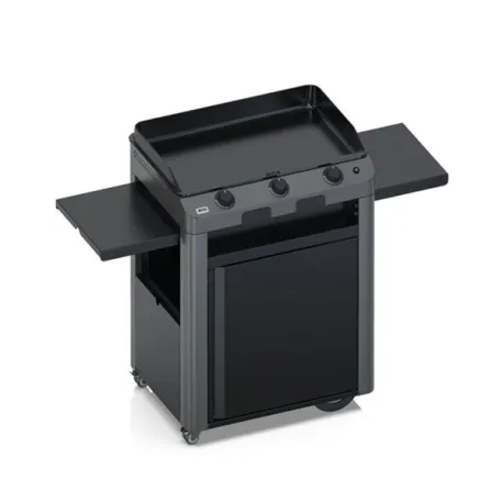 Carrello da esterno con plancha a Gas - Fusion - Plancha a Gas Cm.75, Grigio scuro - Eno